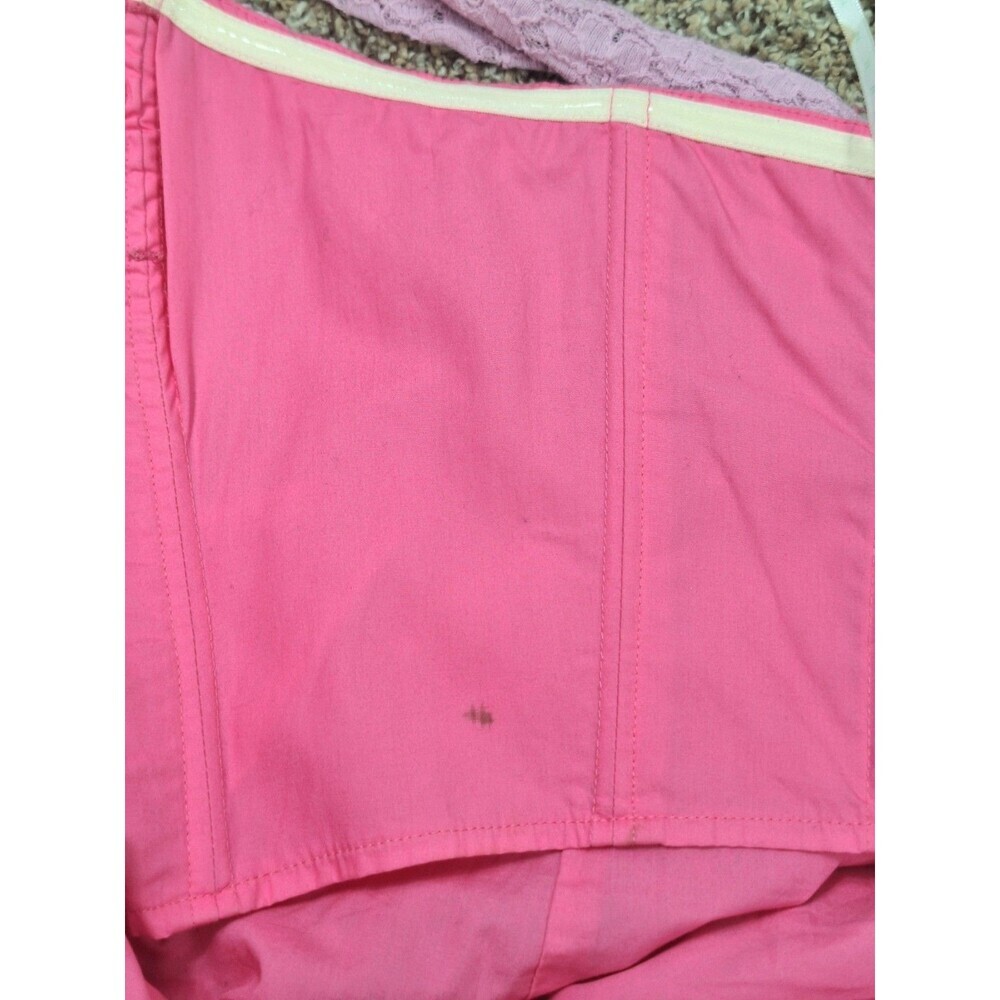 Lilly Pulitzer Pink Floral Eyelet Strapless Tiered Ruffle Mini Dress Size 6 - Picture 10 of 10